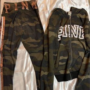 Pink track suit. Color : camo